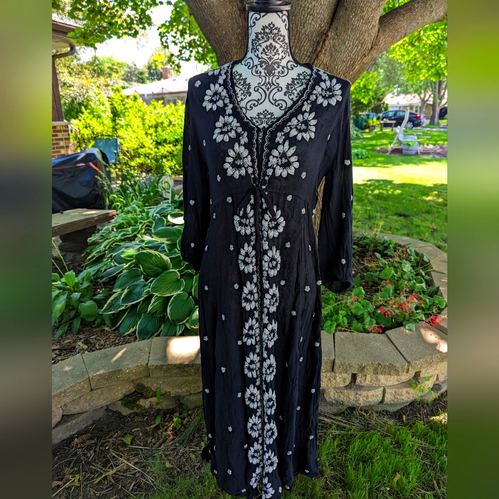 Free People Embroidered Fable Maxi Dress Size Small